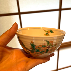 手作り 陶器 角型茶碗 ベージュと緑 ヘ24 マロンベージュ 八角猫の皿（貫入/釉ヒビあり） - 益子焼