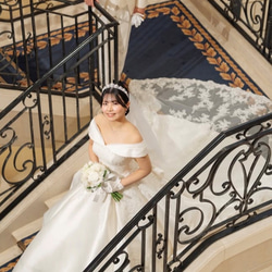 T52 結婚式　ジルコニア　挙式　ウェディング　ビジュー　プリンセス　王冠　ダイヤモンド風　大きめティアラ 9枚目の画像