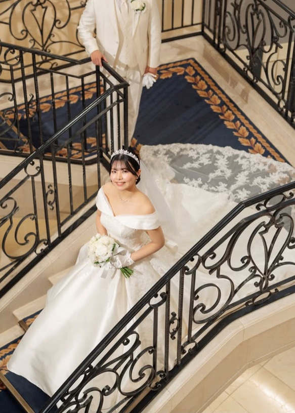 T52 結婚式　ジルコニア　挙式　ウェディング　ビジュー　プリンセス　王冠　ダイヤモンド風　大きめティアラ 9枚目の画像