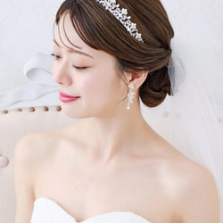 T52 結婚式　ジルコニア　挙式　ウェディング　ビジュー　プリンセス　王冠　ダイヤモンド風　大きめティアラ 3枚目の画像