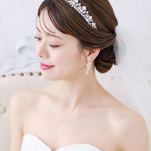 ANNAN WEDDING 低めのカチューシャティアラ TLM293 イヤリング ANNAN WEDDING 低めのカチューシャティアラ TLM293 イヤリング