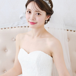 T52 結婚式　ジルコニア　挙式　ウェディング　ビジュー　プリンセス　王冠　ダイヤモンド風　大きめティアラ 5枚目の画像