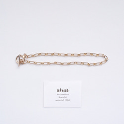 送料無料【14kgf】月マンテル ロング＆ショートチェーン ブレスレット