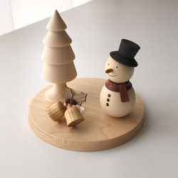 　【早割クリスマス2025】雪だるま　ツリー　ベル　の　クリスマスオブジェ 5枚目の画像