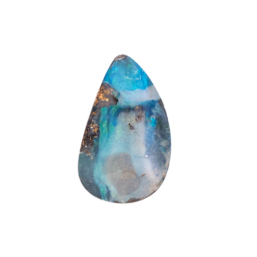 あふれるブルーの光が魅力】ボルダーオパール 1.25ct 天然石 まるむ 
