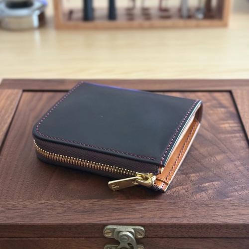 シェルコードバンミニ財布 コードバン ミニウォレット ミニ財布 フラップ付き【ROCADO社シェル