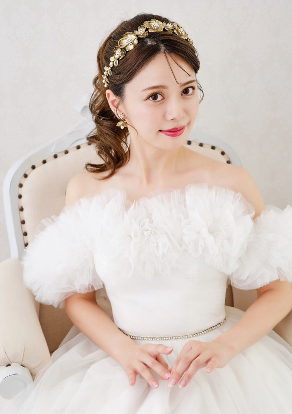 RO41 パールカチューシャ 大粒パール 2連カチューシャ ブライダル ヘアアクセサリー 結婚式 前撮り 結婚式 ブライダル ヘアアクセサリー 前撮り 髪飾り ヘッドドレス