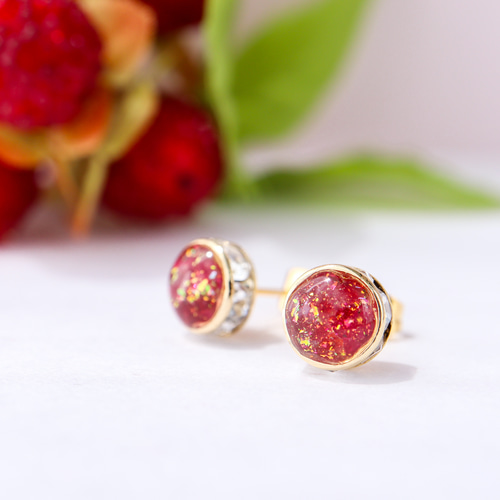 K18・レッドスピネル・ピアス 楽天市場】K18/PT レッドスピネル ボディピアス │ 16G/14G