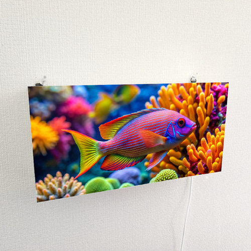 壁掛け】魚 熱帯魚 トロピカルフィッシュ サインアクアリウム 癒し 