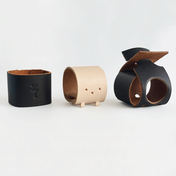 防御特化型。草木染め革のミニオブジェ【sisyu / ししゅ】 #革ガチャ #ランダムで１体 16枚目の画像