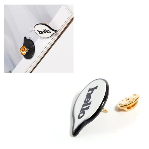 hello ピンバッジ ラペルピン ピン ブローチ バッジ ピンバッチ koharu