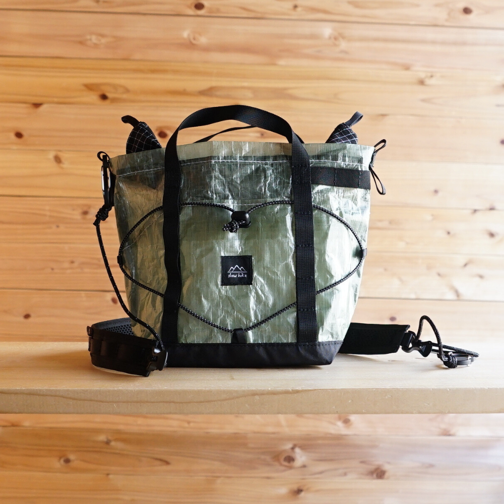 DCF・グリーン｜ちびハイカーサコッシュ・S/登山・キャンプ・フェス・アウトドア・超軽量・防水