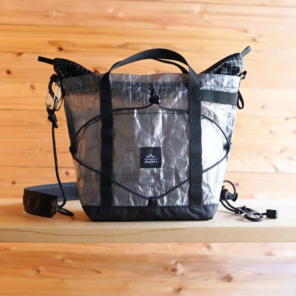 DCF・ブラック｜ちびハイカーサコッシュ・S/登山・キャンプ・フェス・アウトドア・超軽量・防水