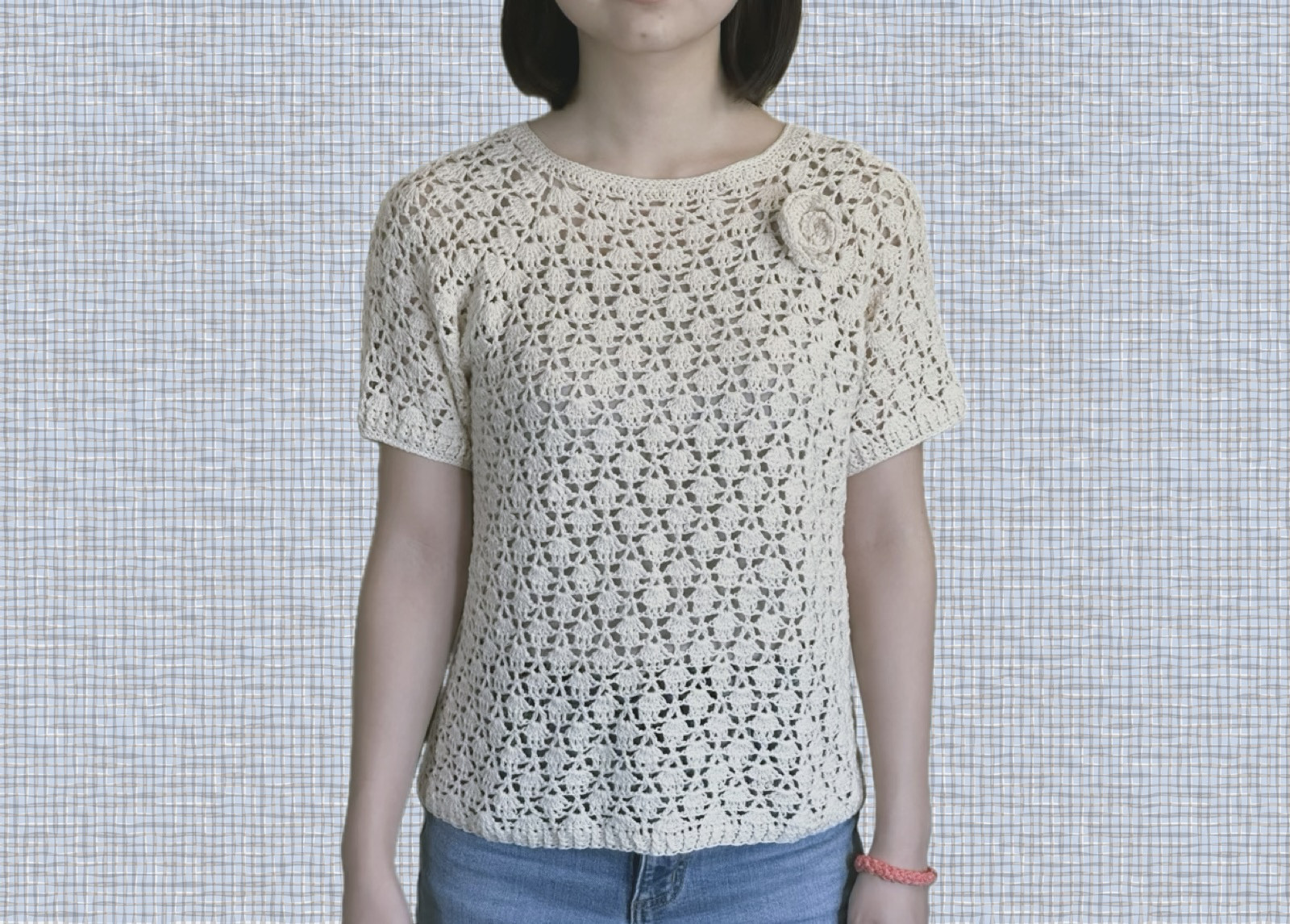 サマーセーター　小柄（白）