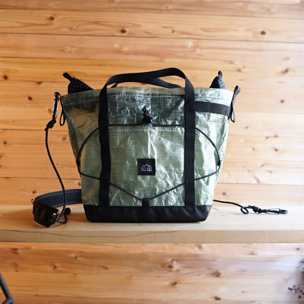 DCF・グリーン｜ハイカーサコッシュ・M/登山・キャンプ・フェス・アウトドア・超軽量・防水