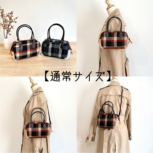 新品❤️ARCHIVIO チェック柄ボストンバッグ 新品❤️ARCHIVIO チェック柄ボストンバッグ ハートポーチ付き千鳥柄