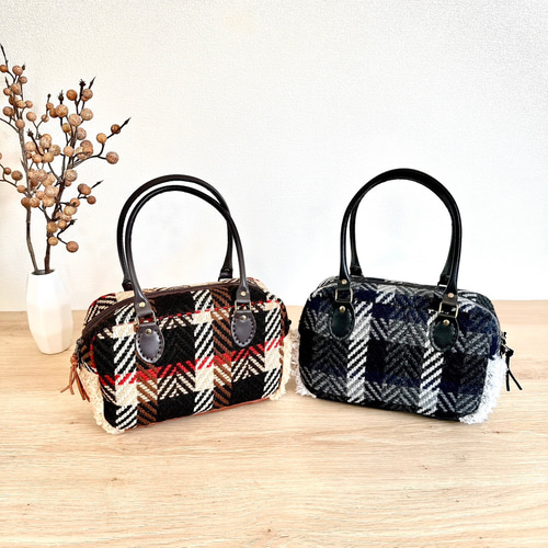 Creema限定新春福袋〈竹〉】レトロチェックツイードとプードルボアの