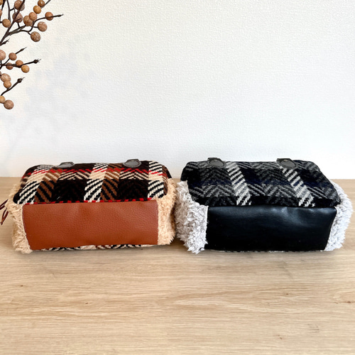 Creema限定新春福袋〈竹〉】レトロチェックツイードとプードルボアの