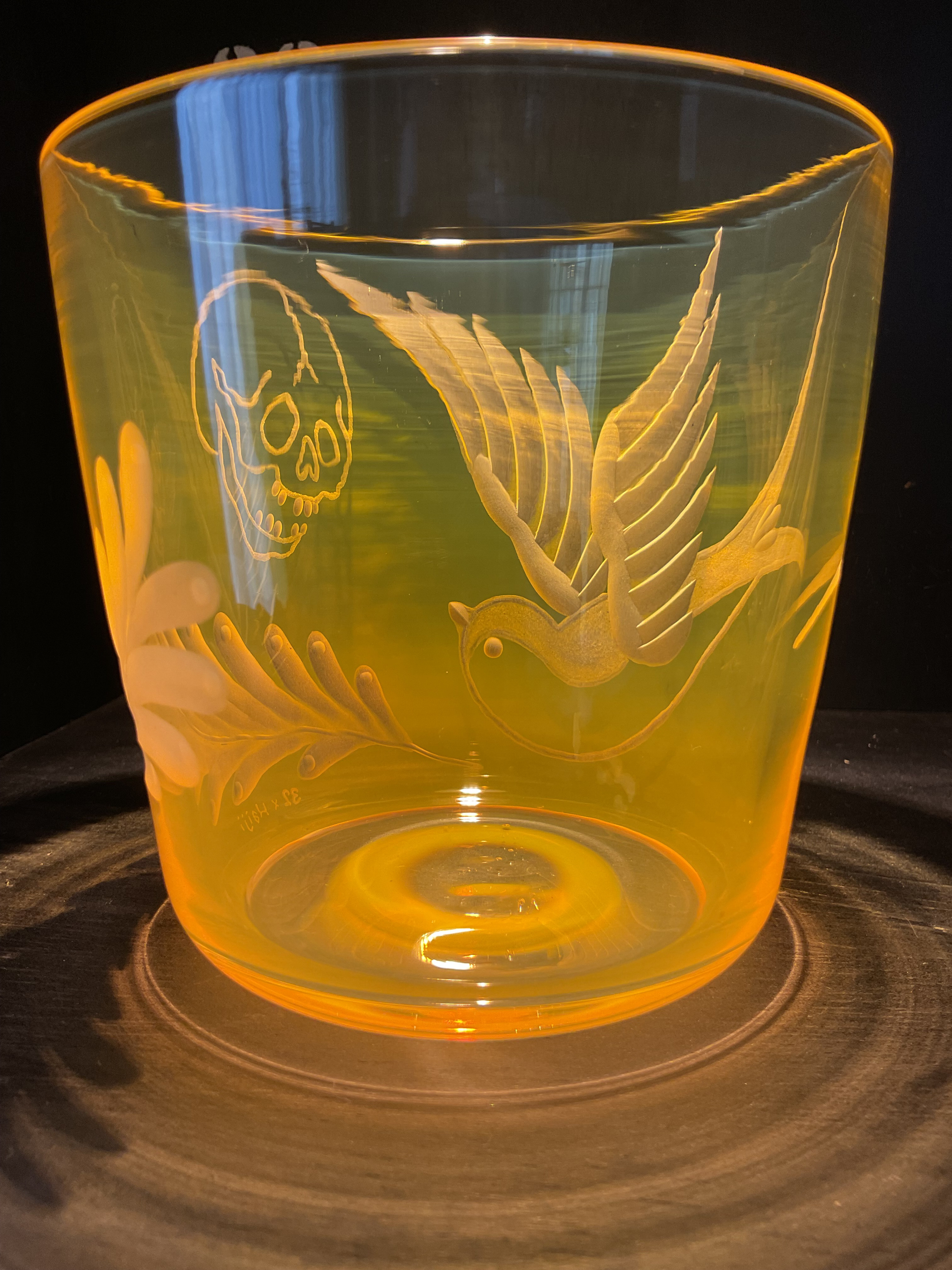 swallow × skull グラス