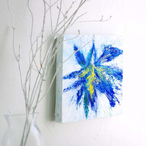 原画】 抽象画 菖蒲 18cm角 絵画 La couleur aya 通販 18114218