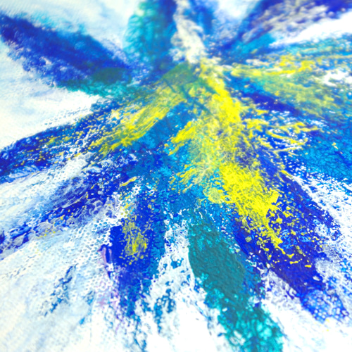 原画】 抽象画 菖蒲 18cm角（1枚）キャンバス 送料無料 絵画 La