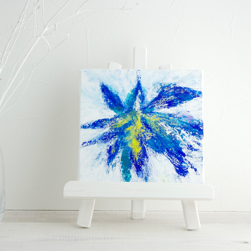 原画】 抽象画 菖蒲 18cm角（1枚）キャンバス 送料無料 絵画 La