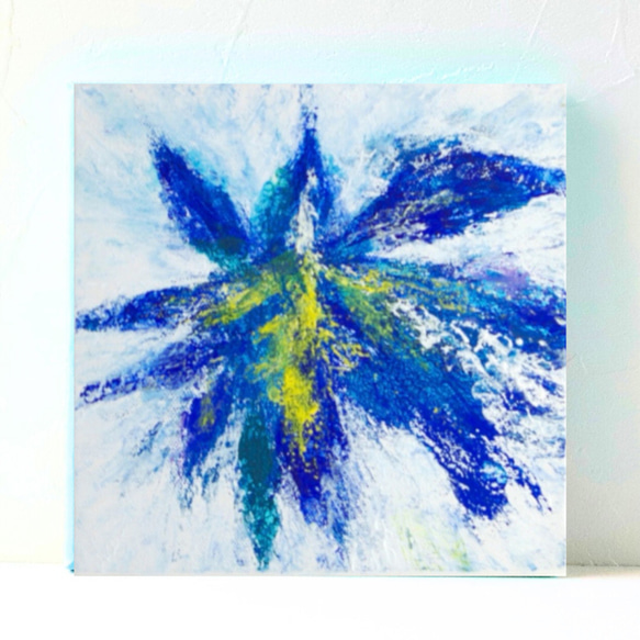 #86 抽象画 原画 はがき 原画】 抽象画 菖蒲 18cm角 絵画 La couleur aya 通販 18114218