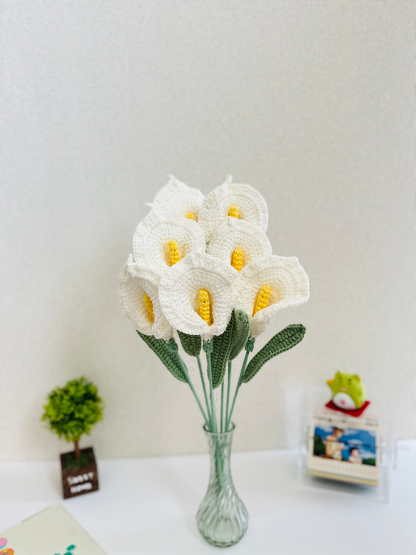 菊】枯れない花束あみぐるみ毛糸の花束編み物毛糸編みぐるみ 枯れない