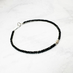 天然石 ブラックスピネルのブレスレット SV925 ブレスレット NoaLune