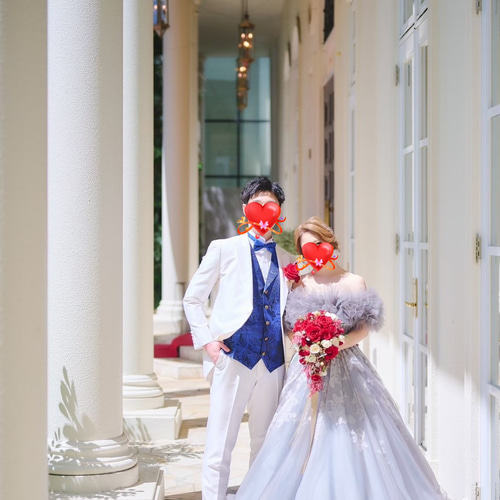 実例写真！取り外しオフショルダー 色直し ラッフルフリル ブライダル  