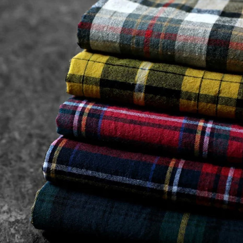 播州織で魅せる♪ロイヤルスチュワートのタータンチェックのギャザー