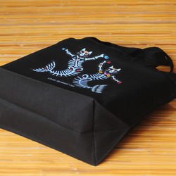 マーメイド猫のミニトートバッグ　ランチトート　キャンバストート 2枚目の画像