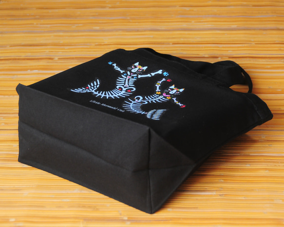 マーメイド猫のミニトートバッグ　ランチトート　キャンバストート 2枚目の画像