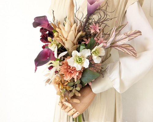 ブーケ ウェディングブーケ アーティフィシャルフラワーブーケ 和装用
