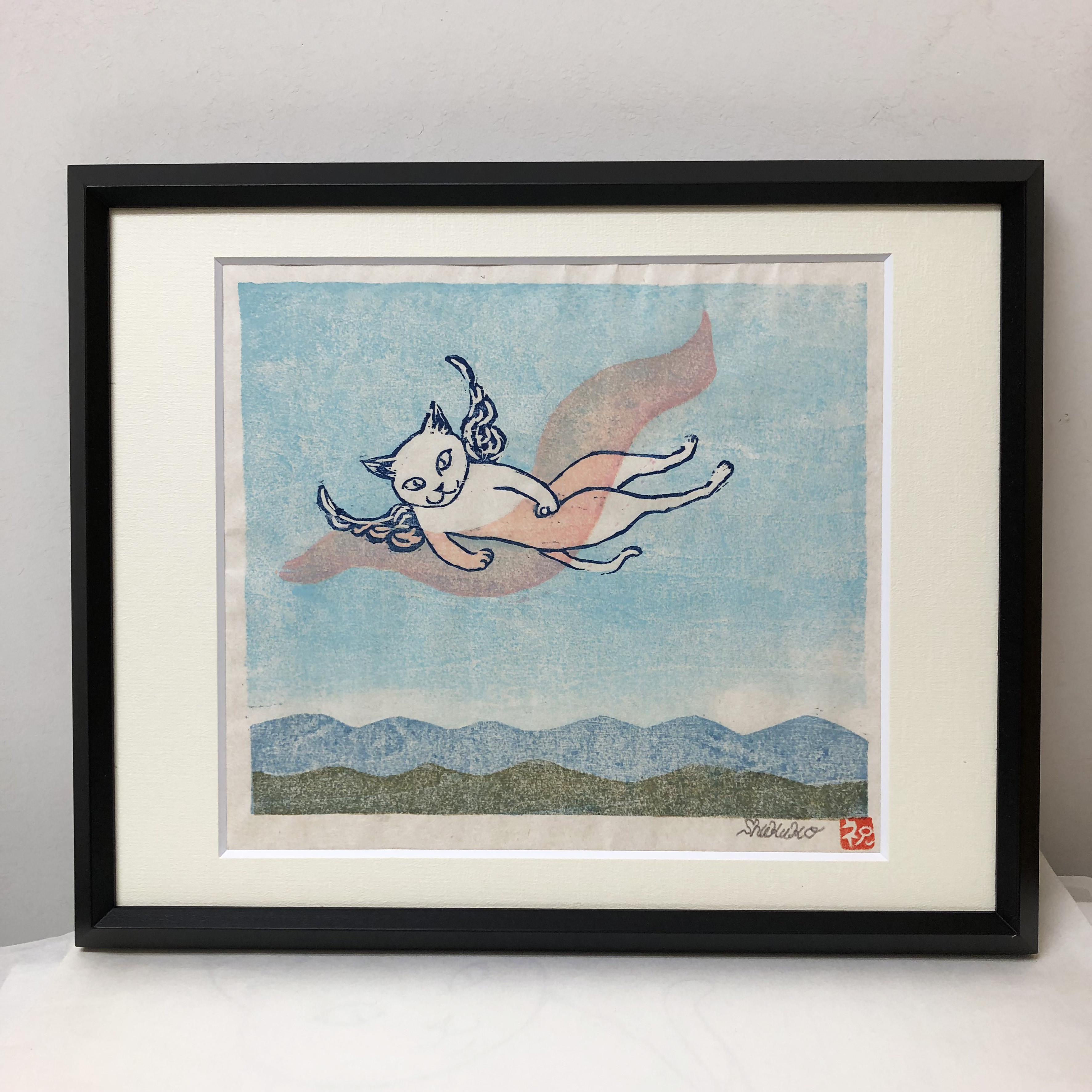 西瓜との友好的な関係についての考察 　版画作品1/1　絵画　芸術 西瓜との友好的な関係についての考察 版画作品1/1絵画芸術