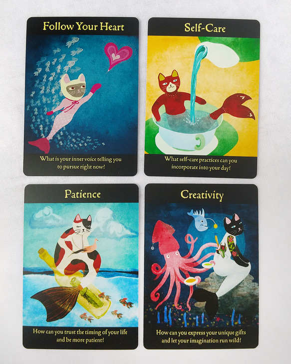 マーメイド猫オラクルカード｜32枚＋日本語訳冊子付 9枚目の画像