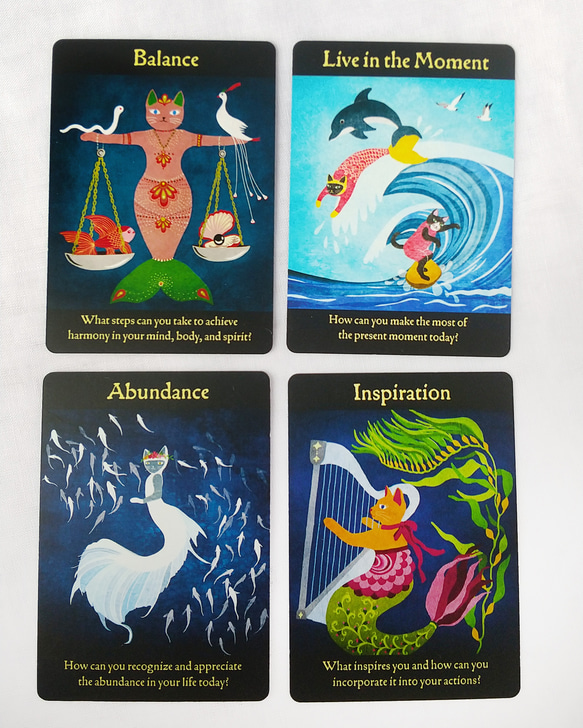 マーメイド猫オラクルカード｜32枚＋日本語訳冊子付 7枚目の画像