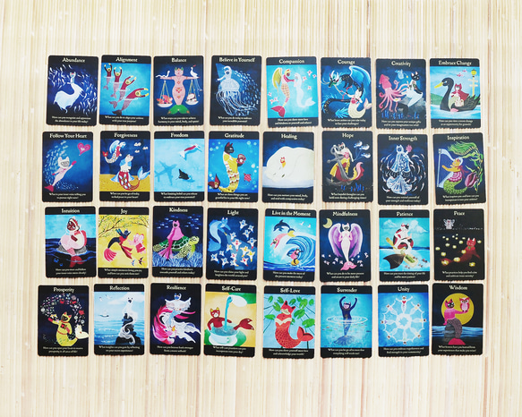 マーメイド猫オラクルカード｜32枚＋日本語訳冊子付 1枚目の画像