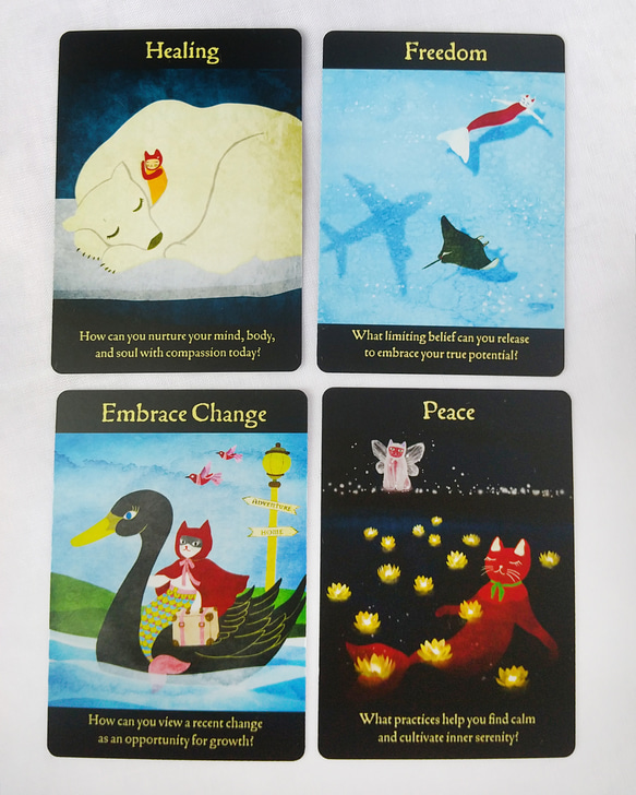 マーメイド猫オラクルカード｜32枚＋日本語訳冊子付 10枚目の画像