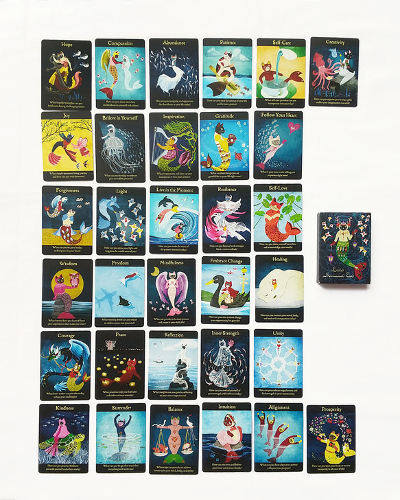 マーメイド猫オラクルカード｜32枚＋日本語訳冊子付 6枚目の画像