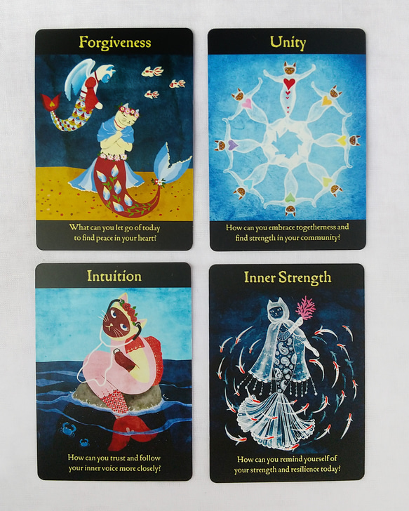 マーメイド猫オラクルカード｜32枚＋日本語訳冊子付 11枚目の画像