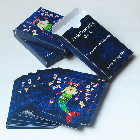 マーメイド猫オラクルカード｜32枚＋日本語訳冊子付 5枚目の画像