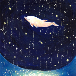 受注制作】星降る夜に【ペンギン】 絵画 kuro 通販 14401535｜Creema