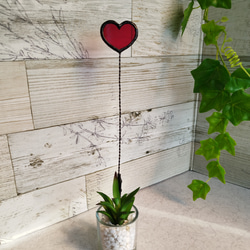 ✨ステンドグラス✨ ハート形クリップ❤️(赤) その他インテリア雑貨