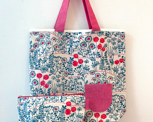 北欧ボタニカル 花柄のトートバッグ&ポーチ トートバッグ ヨコーク