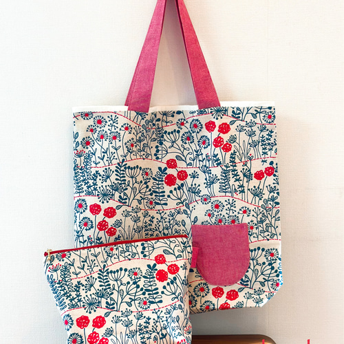 北欧ボタニカル 花柄のトートバッグ&ポーチ トートバッグ ヨコーク