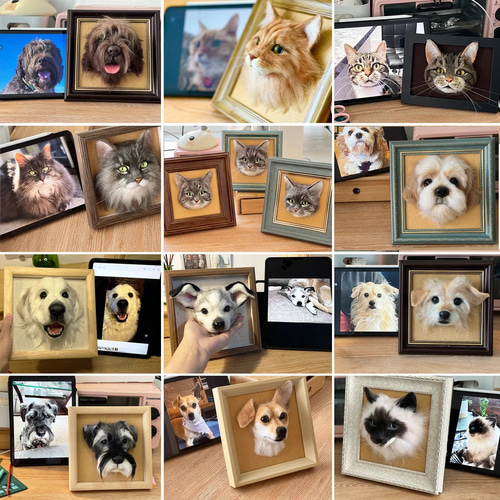 愛犬・愛犬そっくり羊毛フェルト（顔写真型） #犬 #猫 #小動物 #ペット