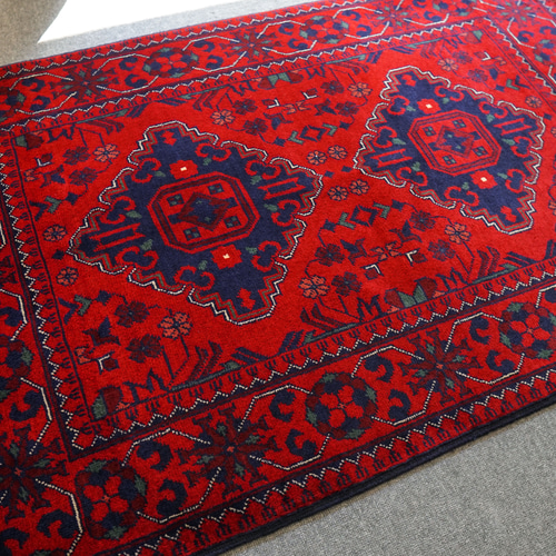 121×83cm【アフガニスタン手織り絨毯 カールモハメディ 121×83cm【アフガニスタン手織り絨毯 カールモハメディ