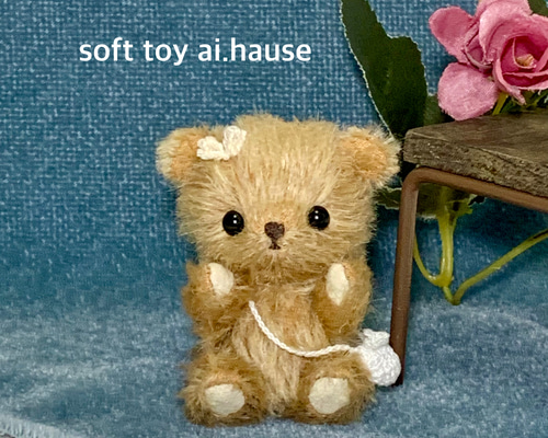 ▶②小さなお友達ねずみちゃん/テディベアぬいぐるみハンドメイド ▷②小さなお友達ねずみちゃん/テディベアぬいぐるみ