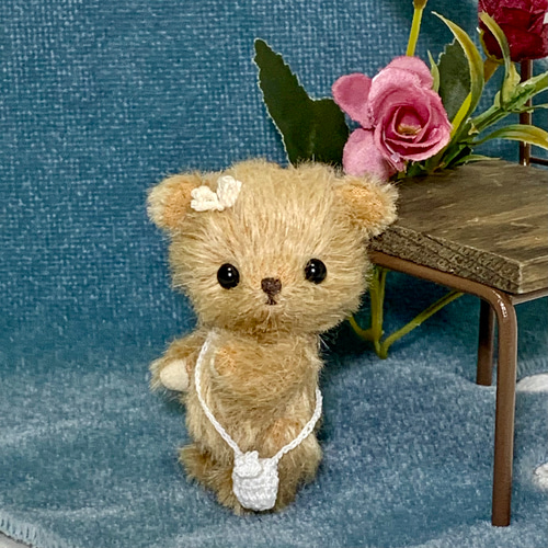 テディベア ハンドメイドぬいぐるみ 小さな熊 可愛いくま 熊